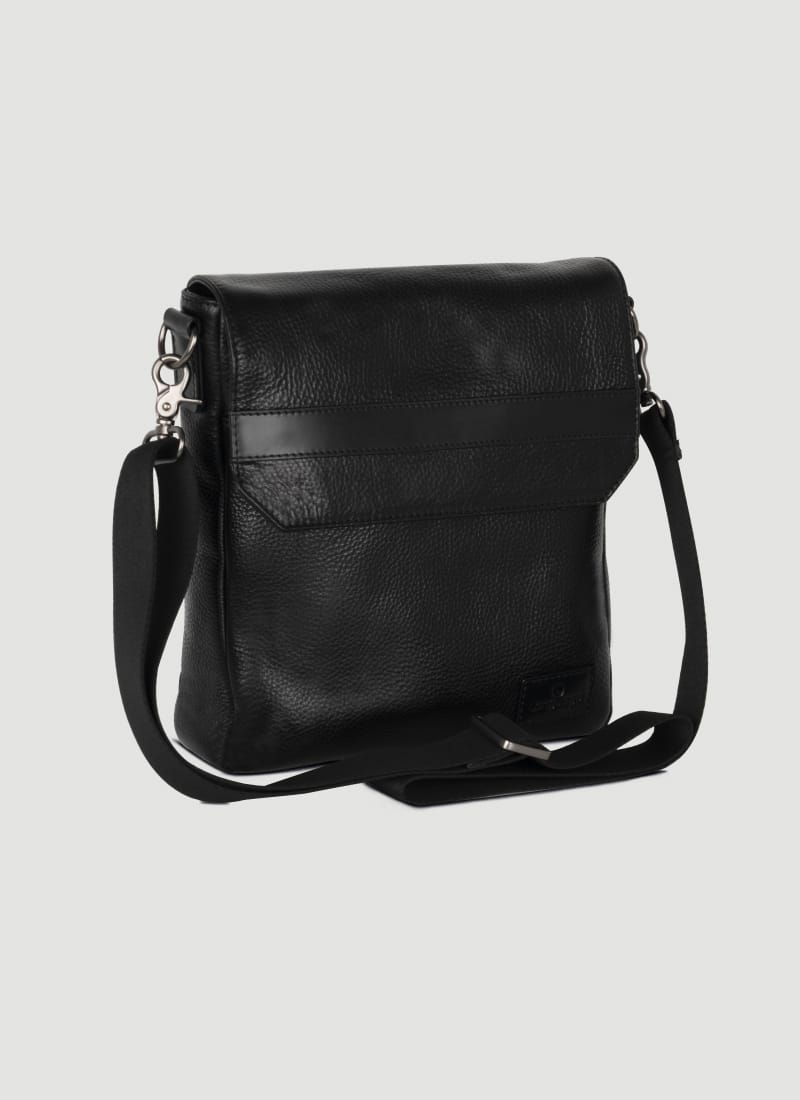 Language Shoes-Men-Seth Cross Body-Premium Leather-Black Colour-Leather Accessories
