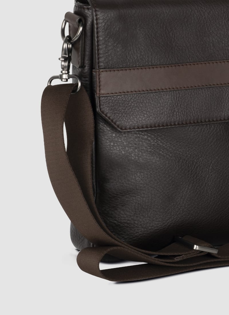 Language Shoes-Men-Seth Cross Body-Premium Leather-Brown Colour-Leather Accessories
