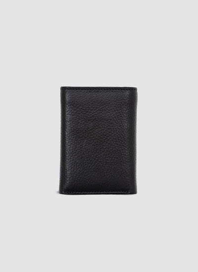 Language Shoes-Men-Henry Coin Trifold Wallet-Premium Leather-Black Colour-Leather Accessories
